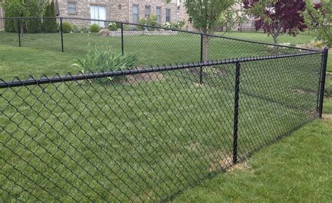 4 ft black chain link fence