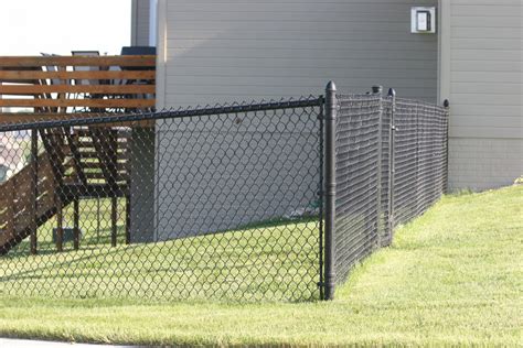 5 ft black chain link fence