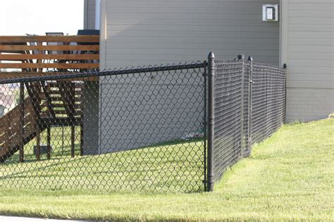 6 black chain link fence