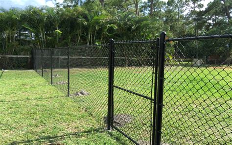 black chain link fence 6ft