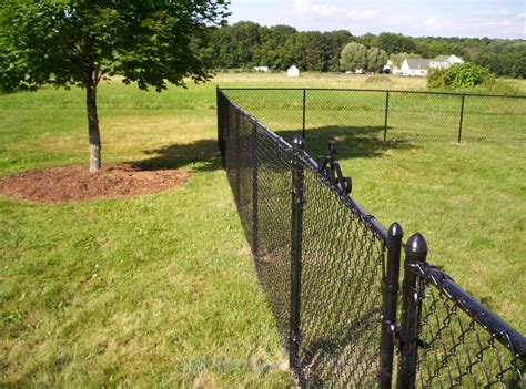 black chain link fencing