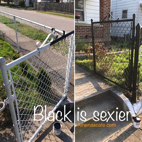 black paint for chain link fence