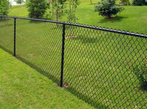 black vinyl chain link fence