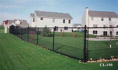 black vinyl coated chain link fence