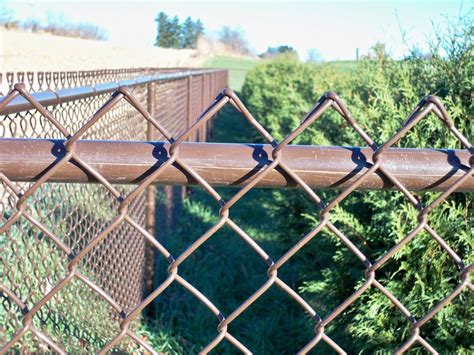 brown chain link fence