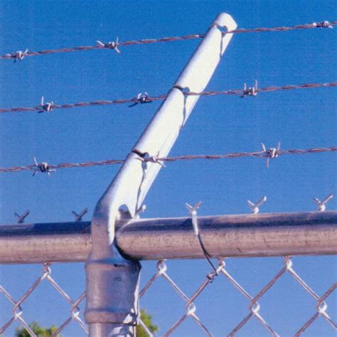 chain link fence barbed wire arms