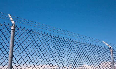 chain link fence barbed wire