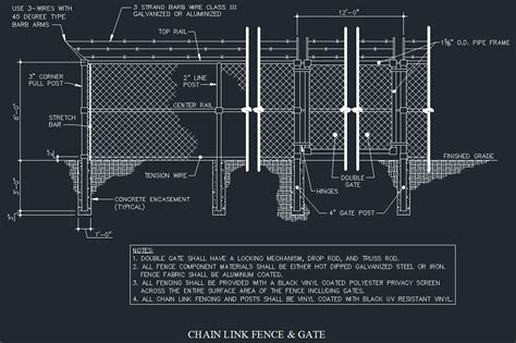 chain link fence detail