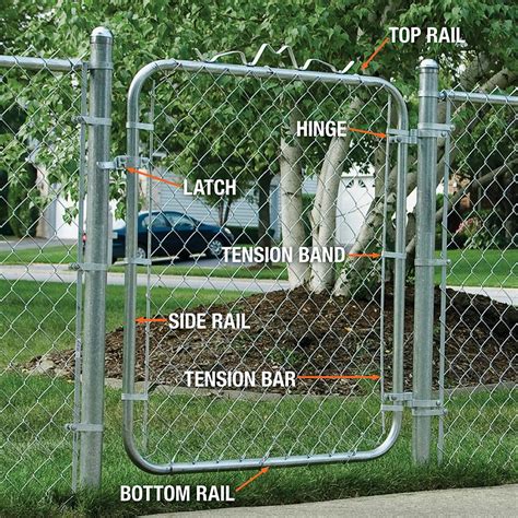 chain link fence door parts