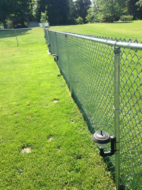 chain link fence lighting ideas