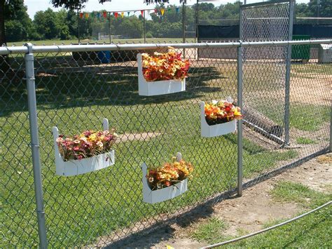 chain link fence planters