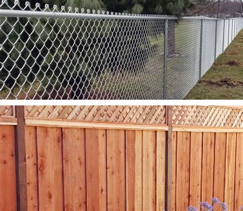 chain link fence vs wood cost