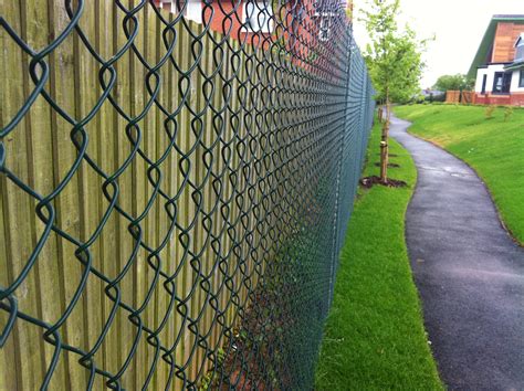 green chain link fence