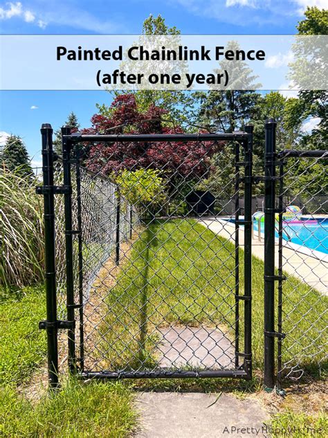 painted chain link fence